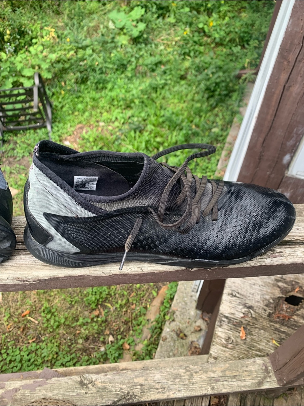 adidas Black and Gray Low-Profile Lace-Up Athletic Shoe